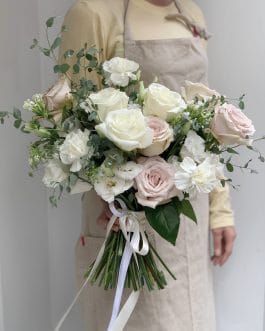 鮮花捧花 白色花藝whiteflower